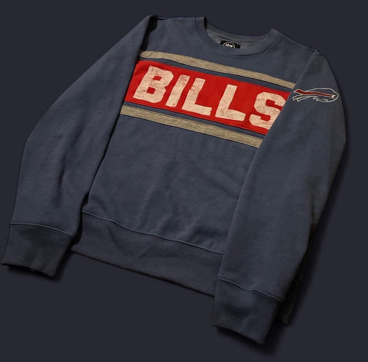Buffalo Bills Men's Sweatshirt Logo Crewneck Size L NFL 47 Brand