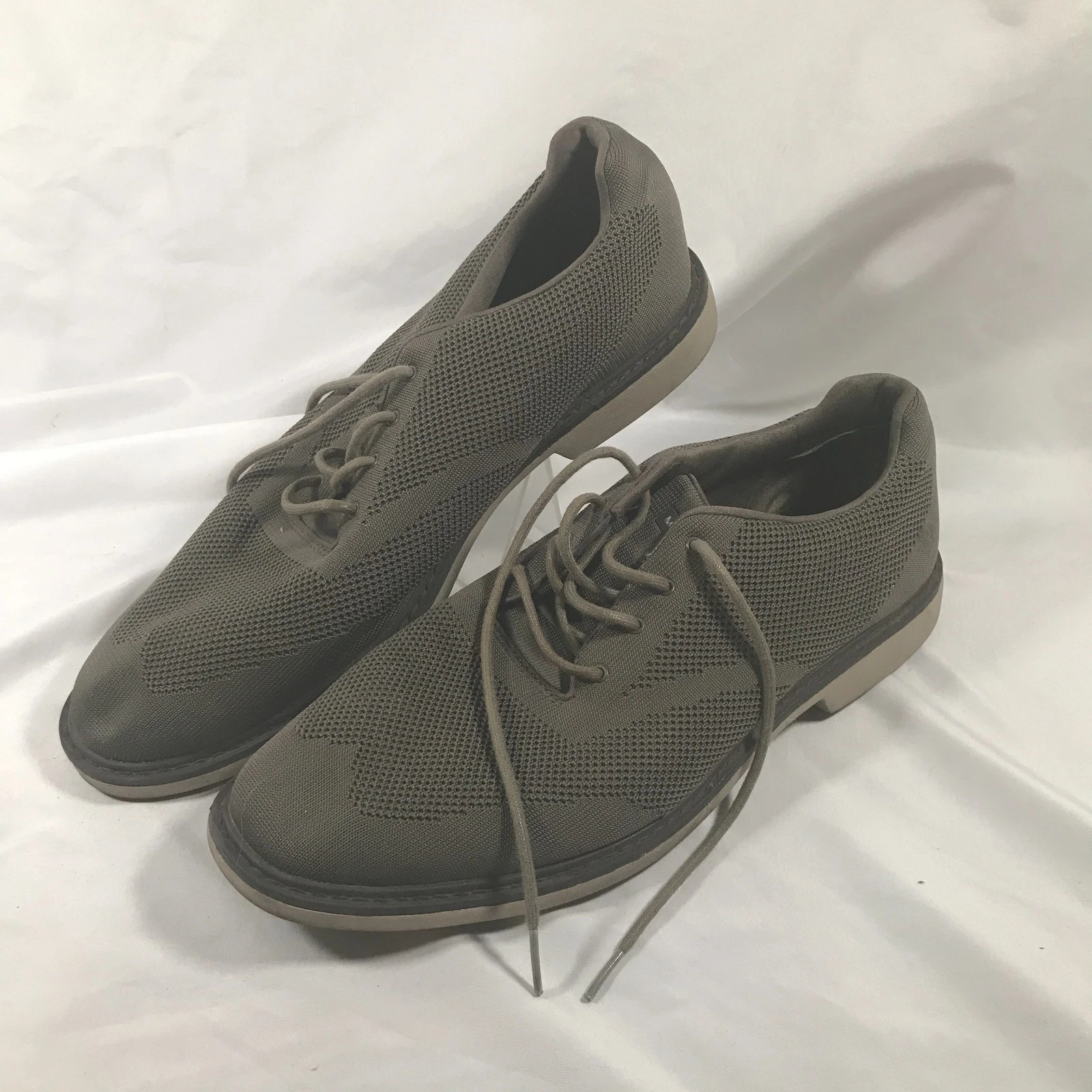 Mark Nason Los Angeles Hardee Oxford Taupe DressKnit Lace Up Shoes Mens US 13