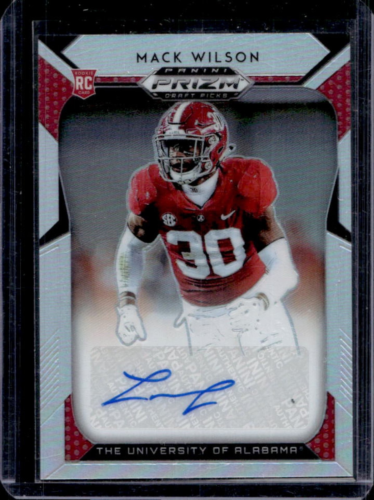 Mack Wilson Panini Prizm Draft Picks #204 Autograph-Silver Prizm