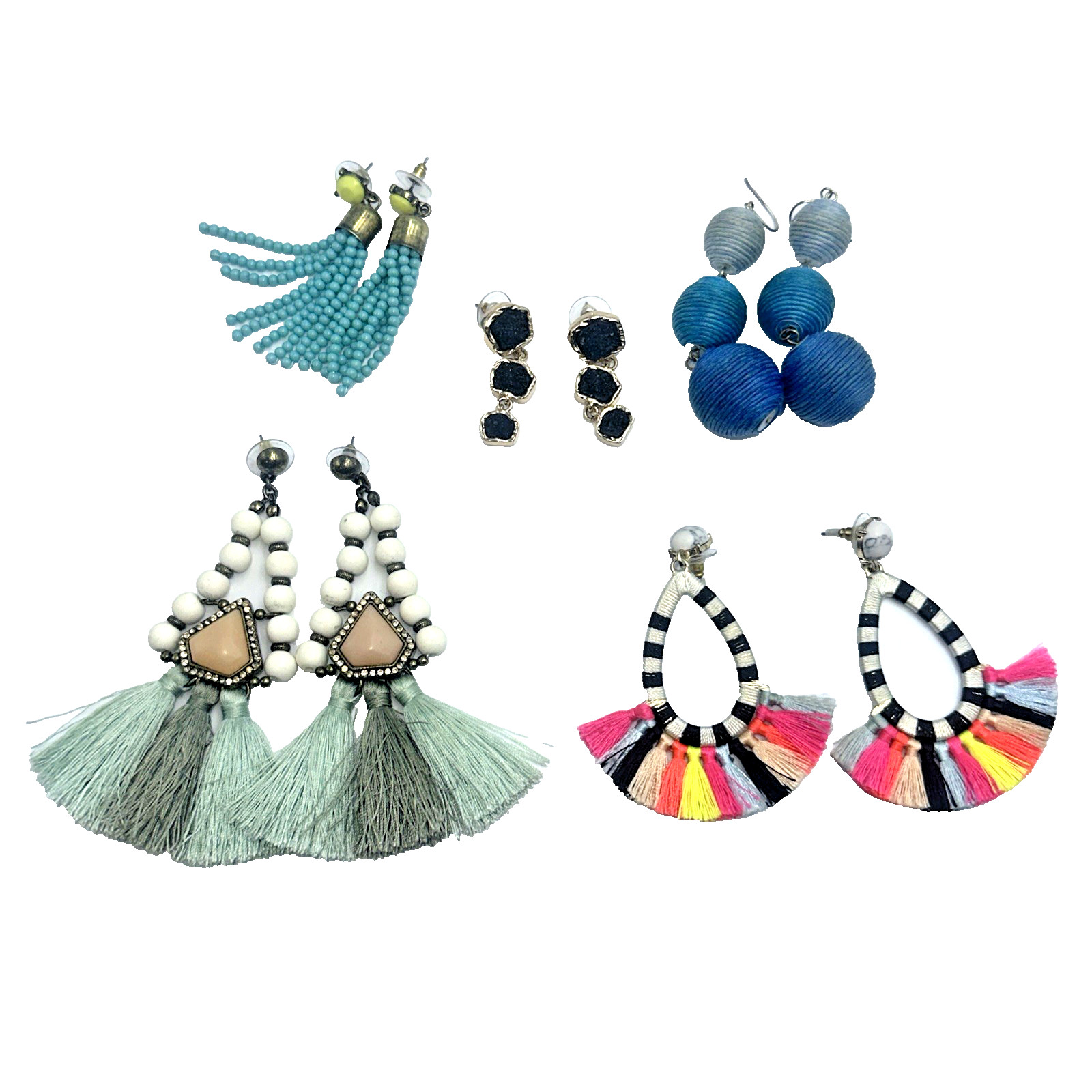5 Pairs Statement Earrings Sugar Fix Bauble Bar o… - image 1