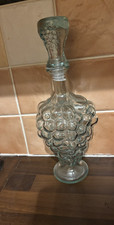 MOD DEP VINTAGE GREEN GLASS DECANTER