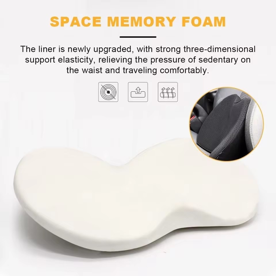 Cuscino Auto Memory Foam Lombare Postura Ortopedico Sedile Ergonomico Antidolore - Miniatura 6