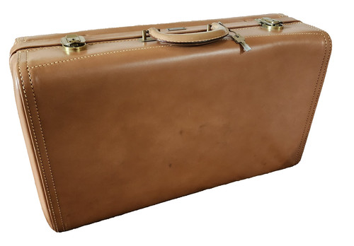 Hartmann Knocabout Leather Suitcase - 21" x 12" x "6 - Vintage