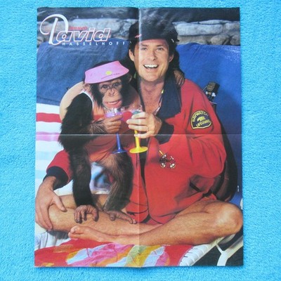 DAVID HASSELHOFF POSTER BRAVO 4 Seiten Axl Rose Guns N Roses