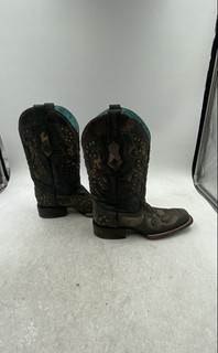 Corral Boots Womens C3537 Black Camouflage Leather Studded Western Boots Sz 8.5M