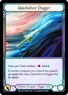 FAB  COLD FOIL  Quicksilver Dagger (Armory Event) - Promotional Cards Card # 112