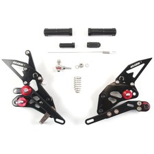 V2.0 Adjustable Rearsets Compatible with Suzuki GSXR 1000 2009-2016, Black