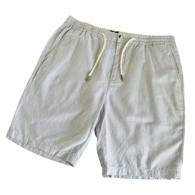 Scotch & Soda Fave Regular Fit Linen Bermuda Shorts Ligth Blue Men s Size XXL