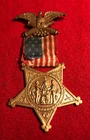 CIVIL WAR GAR VETERANS' MEMBERSHIP BADGE AND MEDAL- F73866
