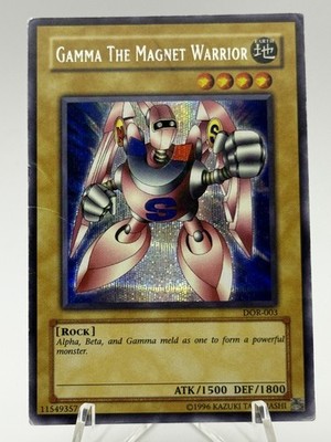 Gamma the Magnet Warrior DOR-003 Duelist of the Roses Secret Rare Holo Konami 