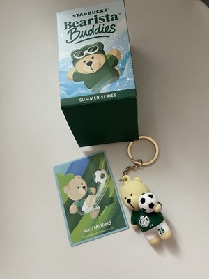 Starbucks 3 D Bearista Buddies Schlüsselanhänger Keyring Maxi Mittelfeldbär 2006 selten