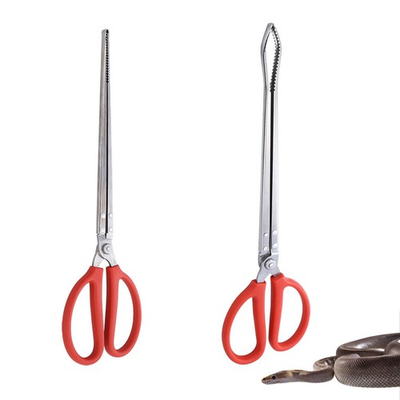 #ad 2 PCS Snake Feeding Tongs 15 Inch Extra Long Stainless Steel Reptile Feeding $17.99