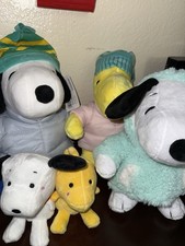 Snoopy Blue Puffer Jacket Holiday Peanuts CVS Stuffed Toy Plus Other Plushies