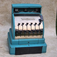 Tom Thumb Deluxe Toy Cash Register Steel Chrome Works - See Pictures 8.5" Tall