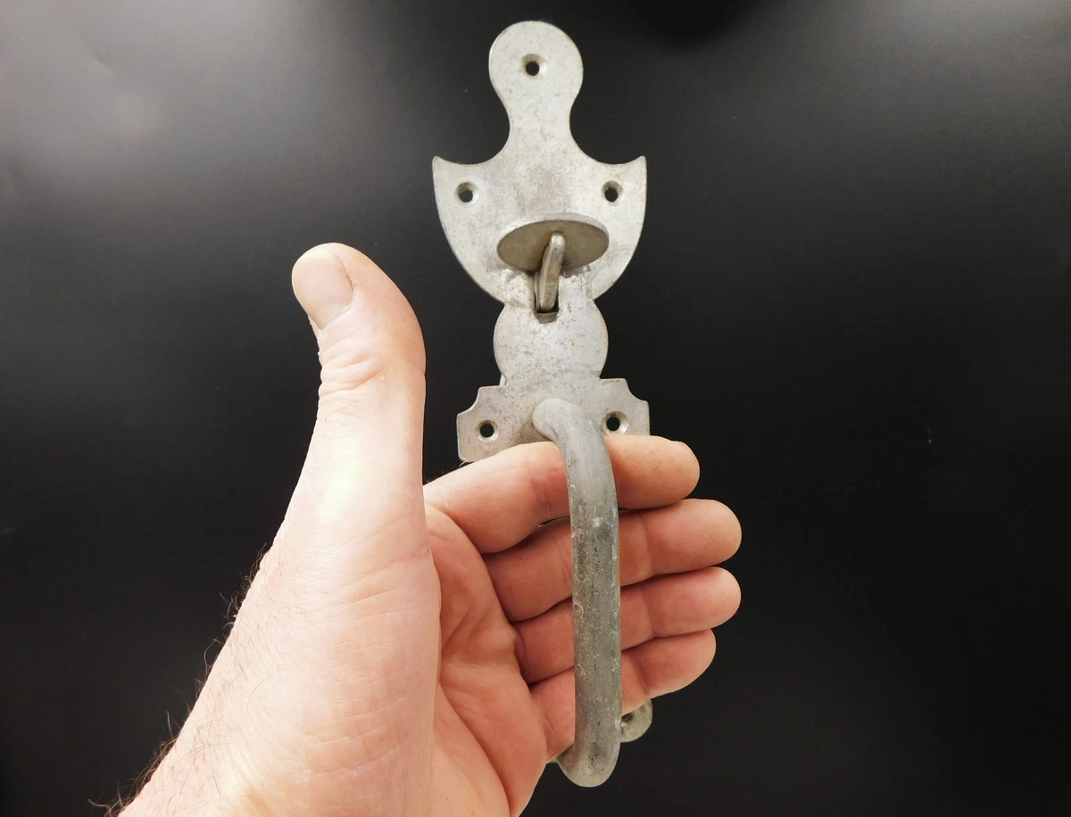 ANCIEN LOQUET DE porte en fer forgé epoque XVII-XVIIIe verrou tirette