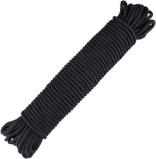 Thick Nylon Rope 6mm 100ft Heavy Duty Twisted Cord For Camping Garden Marine