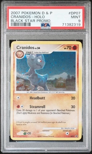 Pokemon Cranidos Holo Black Star Promo DP07 PSA 9 Mint