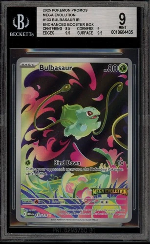 Pokemon Bulbasaur Mega Evolution Enhanced Bx. Topper Promo #133 BGS 9 Mint
