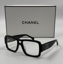 NEW CHANEL CH3481 Black Acetate Pilot Frame Eyeglasses - 100 Authentic