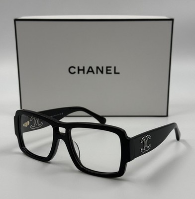 NEW CHANEL CH3481 Black Acetate Pilot Frame Eyeglasses - 100% Authentic