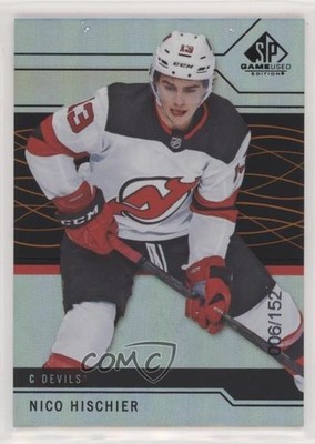 2018-19 Upper Deck SP Game Used Orange Rainbow 6/152 Nico Hischier #86 hn6