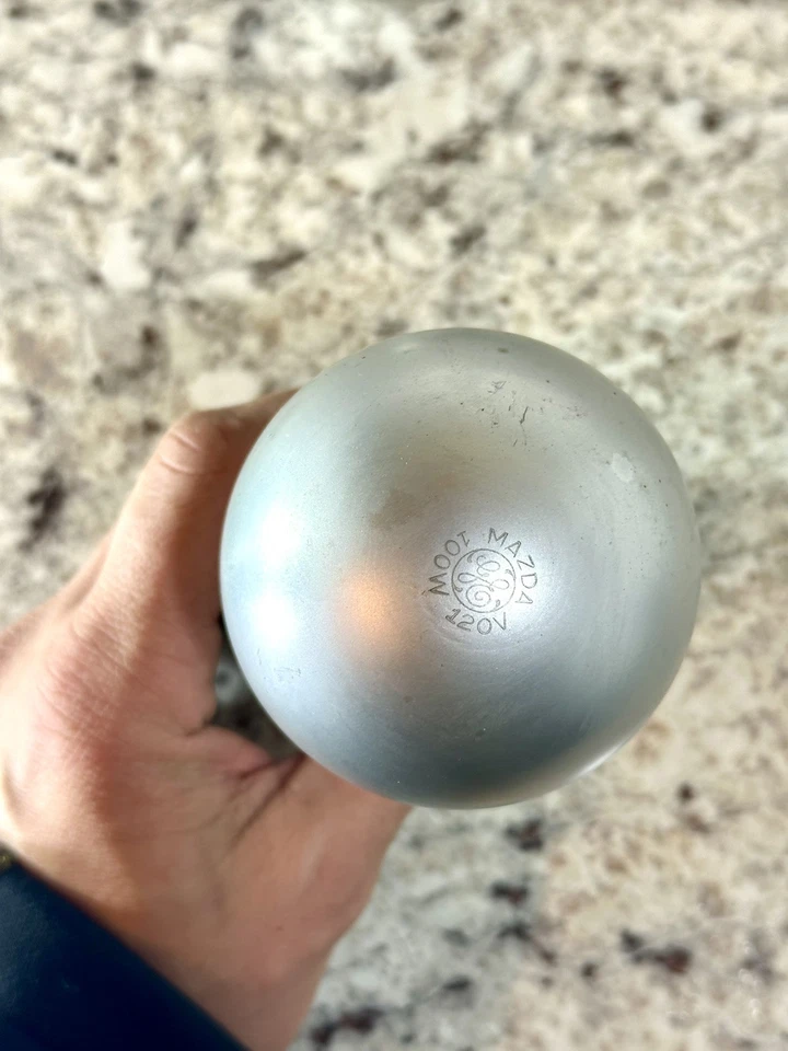 1 GE 100w Mazda Silver Bowl Indirect Light A23 Medium E26 Base Light Bulb 120V - Image 2 of 4