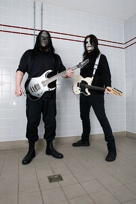 Mick Thompson Jim Root guitarists of heavy metal group Slipknot ta- Old Photo 1