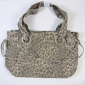 Victoria's Secret PINK Leopard Print Canvas Tote Shoulder Bag Logo NWT
