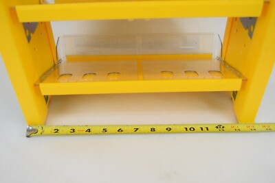 M&M Store Candy Rack Display Expandable Yellow Plastic Shelves