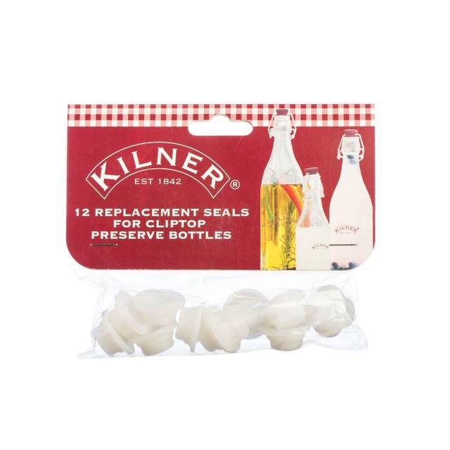 Kilner 12 Replacement Seals for Clip Top Preserve Bottles 473 for sale