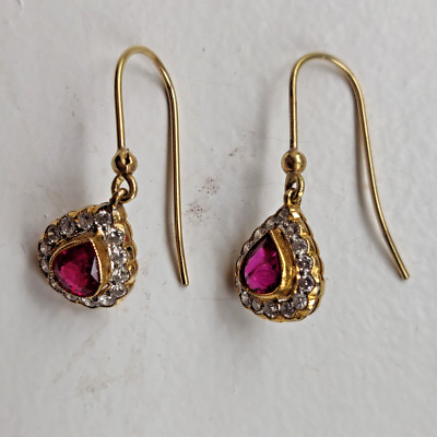 Rubin und Diamant Ohrhänger
