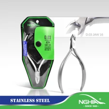Nghia Stainless Steel Cuticle Nippers Double Spring D-03 16 Jaw