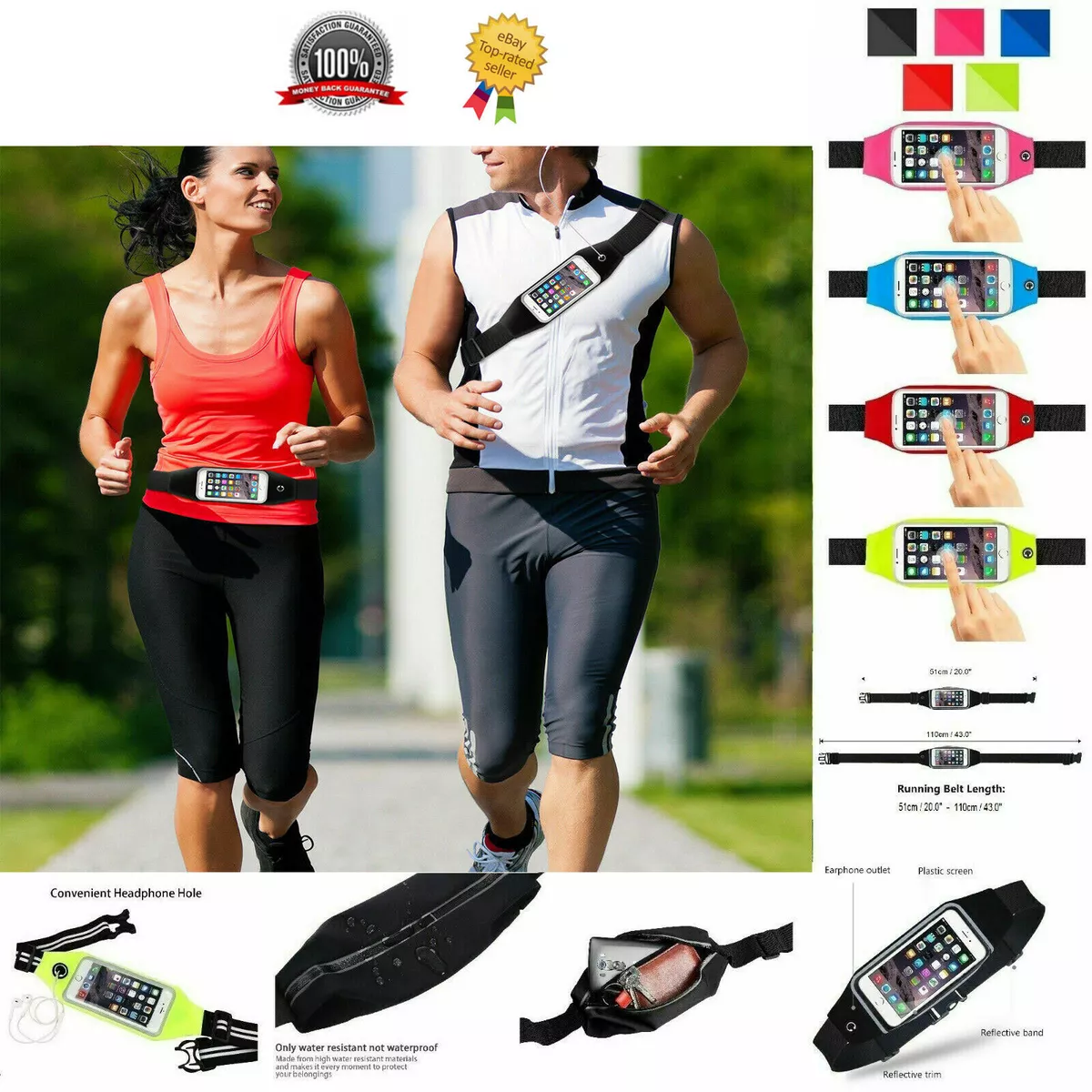 Unisex Sport Running Belt Jogging bag Phone Keys Mobile Money Bum Bag Waist  belt | eBay