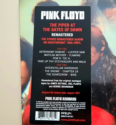 Pink Floyd – The Piper At The Gates Of Dawn 2016 US 180g New LP