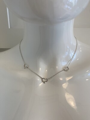 Halskette Silber 3 kleine Herzen Made in Italy