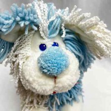 Vintage Kenner Walt Disney Fluppy Dogs Blue White Shaggy Yarn 1986