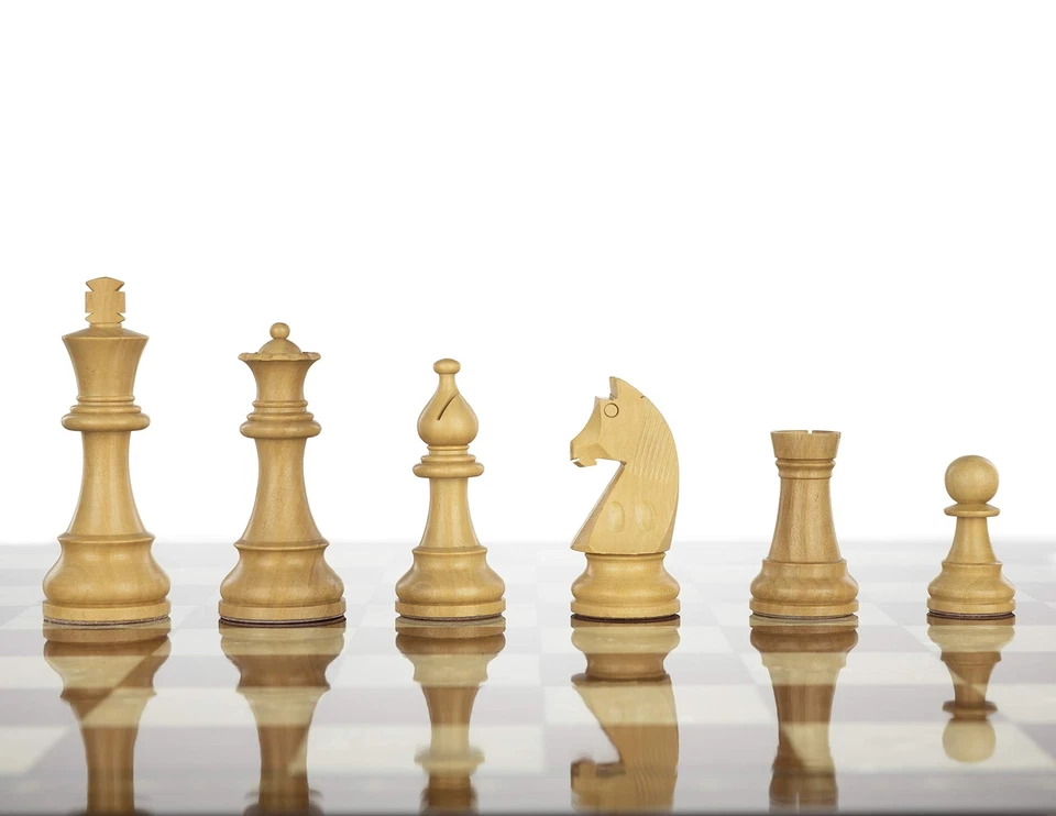 Staunton Classic Wooden Chess Pieces-Chessmen Weighted,Felted King Collector ... - Image 2 of 3