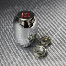 CHROME ALUMINUM MANUAL MT TYPE-R 5-SPEED GEAR SHIFTER SHIFT KNOB UNIVERSAL
