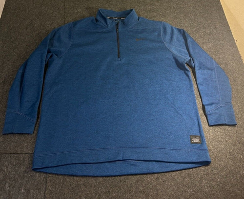 Nike Golf Men's Therma Repel Half Zip Pullover 932350 Navy Blue Sweater Size 2XL