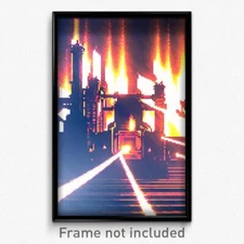 Pixel Art Poster - Awesome Forgeworks (8 Bit Psychedelic Video Game Print)