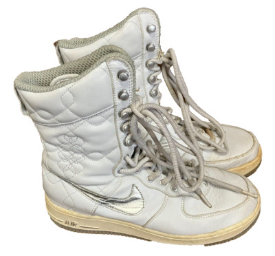 Rare NIKE AIR FORCE Sneakers Boots White Women's US8 size