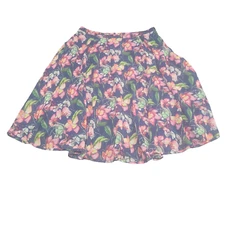 Brooke Shields Timeless Pull On Skirt Size 8 Colorful Floral Print w Side Zipper