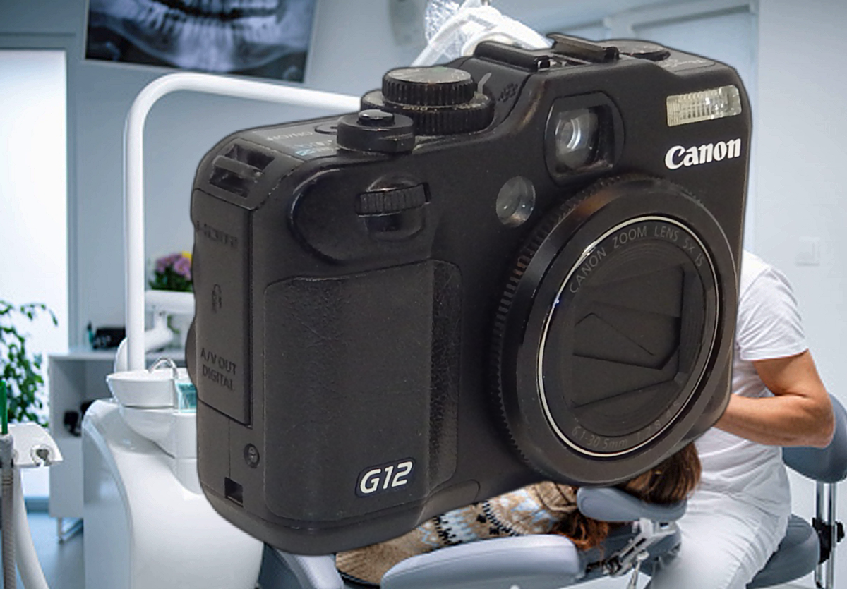 DENTAL CAMERA CANON G12 Digital Set Up For Intraoral Orthodontic