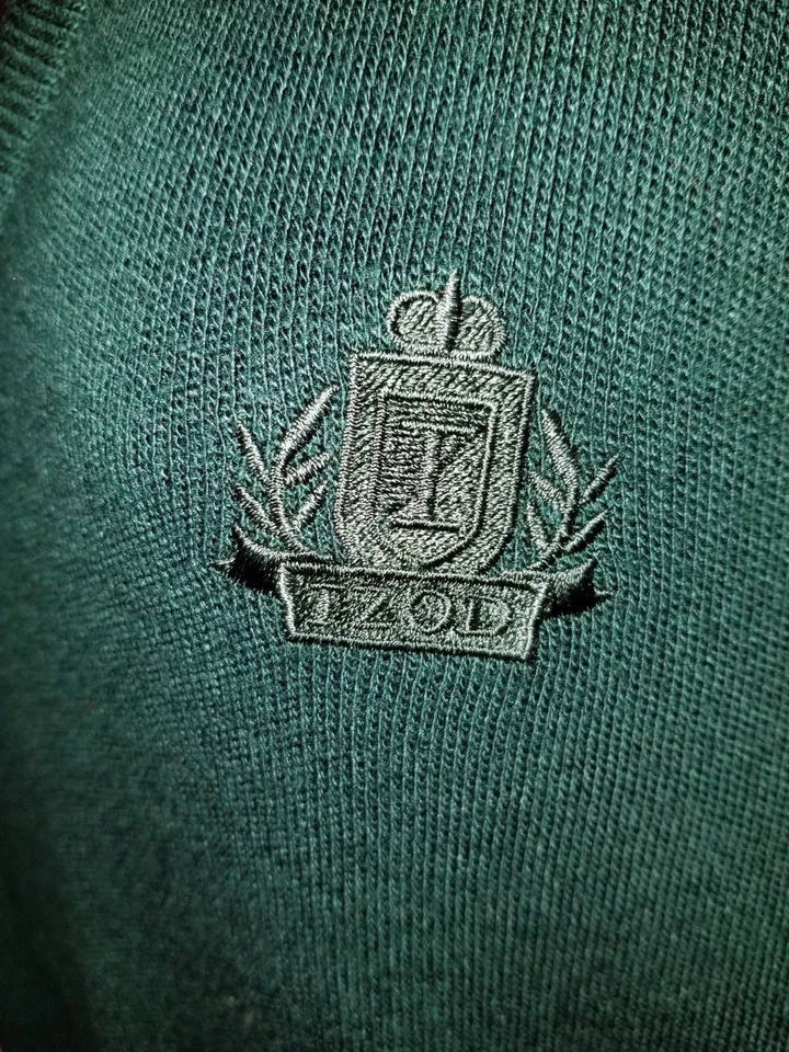 Izod Mens Sweater Vest Shirt Size XL X Large Green - Image 3 of 4