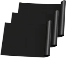 "3-Pack Large Oven Liners Heavy Duty Reusable Mat 15.75x23.62in Brown"