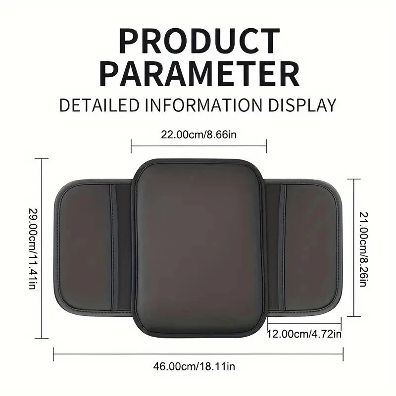 Кожаное сиденье подлокотник подушка протектор подушечка для хранения аксессуары для салона автомобиля новые - Изображение 3 из 4