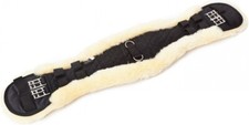 Engel Reitsport Konturbauchgurt mit Lammfell Dressur 50cm schwarz-med; 