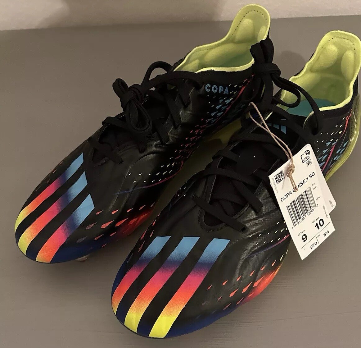 Adidas Copa Sense.1 SG GY8933 Black Blue Multi Soccer Cleats  display picture 3
