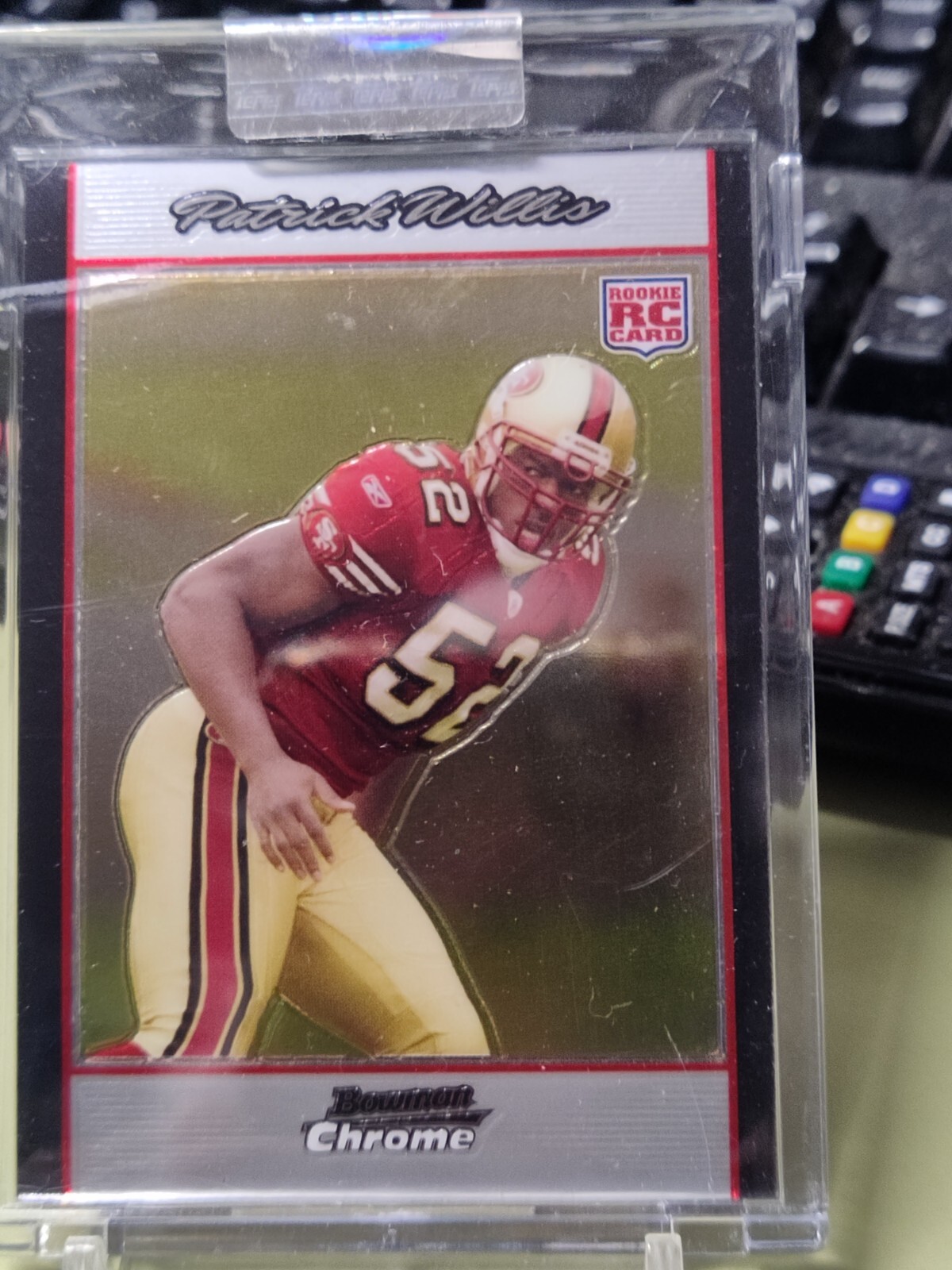 2007 Bowman Chrome Patrick Willis #BC93  RC  0021/1079 UNCIRCULATED Box Topper