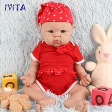 IVITA Niedliches molliges Baby Mädchen 19''Ganzkörper-Silikon-Reborn-Baby-Puppe